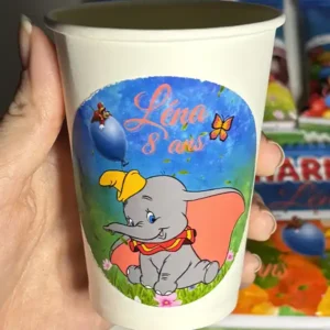 gobelet carton personnalise theme babar elephant