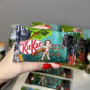 Paquet de barre de chocolatée kit-kat-personnalise thème Tarzan