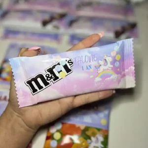 Paquet de bonbons au chocolat Mms personnalise