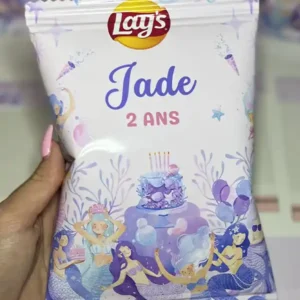Paquet de chips personnalisé thème sirène