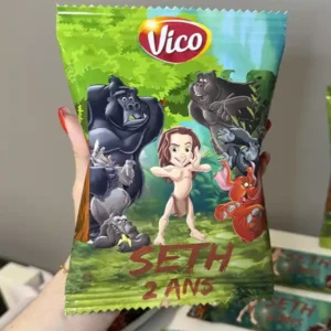 Paquet de chips personnalisé thème tarzan