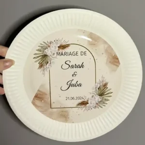 Assiette en carton personnalisée