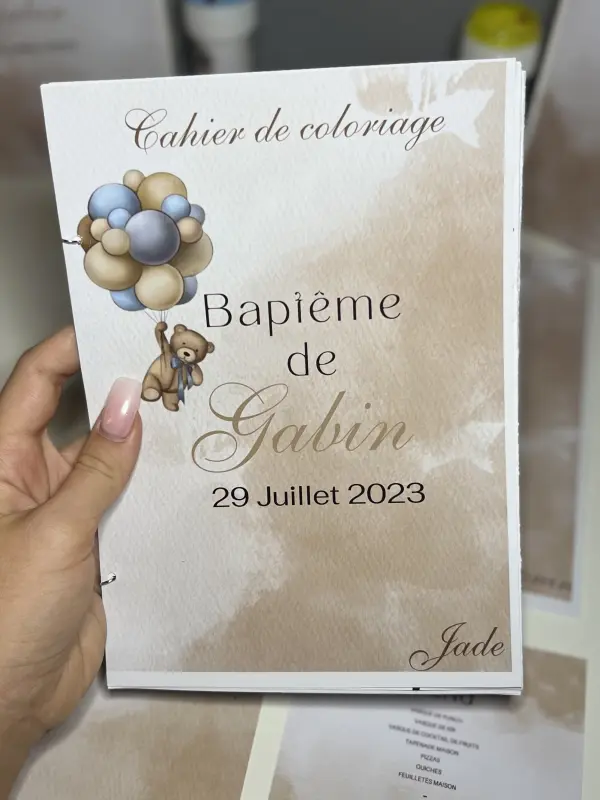 Cahier de coloriage personnalisé