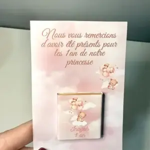 Carte remerciement chocolat