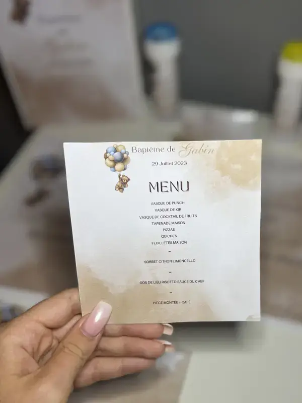 Menu personnalisé
